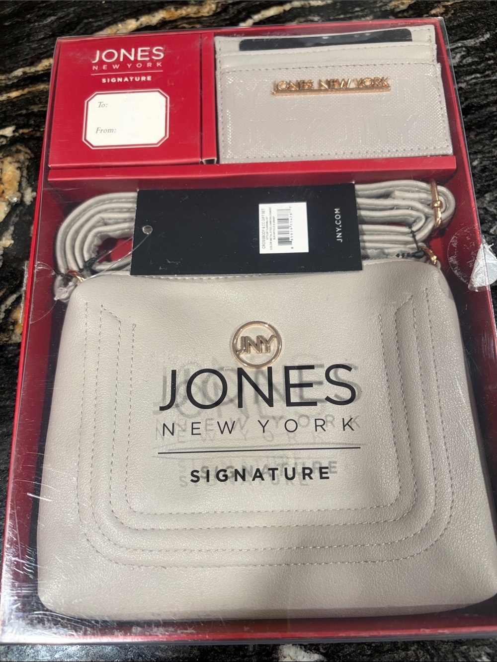 Jones New York Signature Cream Crossbody Bag with Cardholder